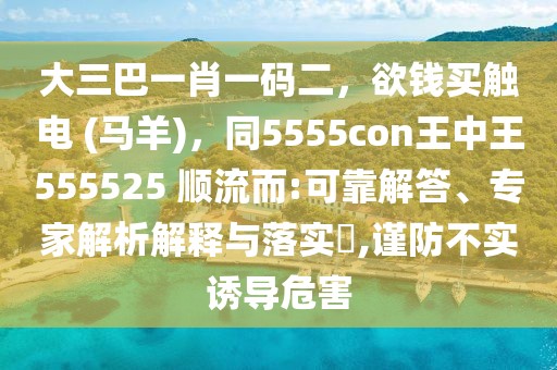 大三巴一肖一碼二，欲錢買觸電 (馬羊)，同5555con王中王555525 順流而:可靠解答、專家解析解釋與落實?,謹防不實誘導危害