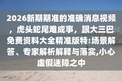 2026新期期準的準確消息視頻,虎頭蛇尾難成事,跟大三巴免費資料大全精準版特:場景解答、專家解析解釋與落實,小心虛假迷障之中