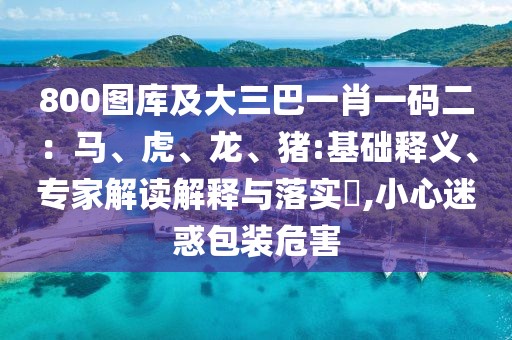 800圖庫(kù)及大三巴一肖一碼二：馬、虎、龍、豬:基礎(chǔ)釋義、專家解讀解釋與落實(shí)?,小心迷惑包裝危害