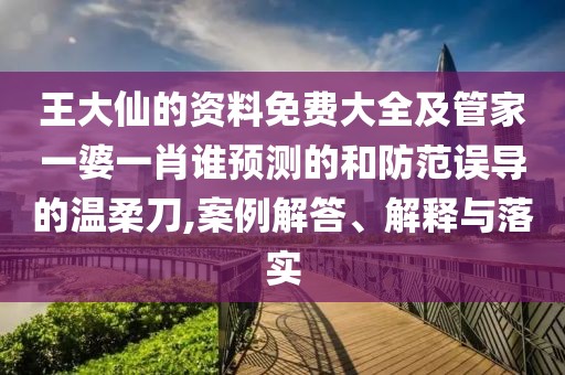 王大仙的資料免費大全及管家一婆一肖誰預測的和防范誤導的溫柔刀,案例解答、解釋與落實