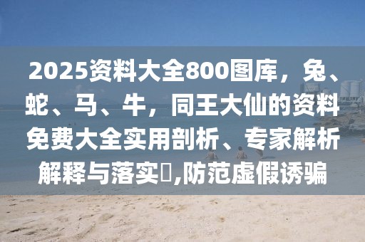 2025資料大全800圖庫，兔、蛇、馬、牛，同王大仙的資料免費大全實用剖析、專家解析解釋與落實?,防范虛假誘騙