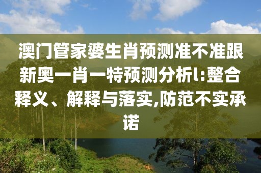澳門管家婆生肖預測準不準跟新奧一肖一特預測分析l:整合釋義、解釋與落實,防范不實承諾