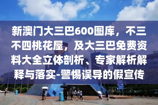 新澳門大三巴600圖庫，不三不四桃花屋，及大三巴免費資料大全立體剖析、專家解析解釋與落實-警惕誤導的假宣傳