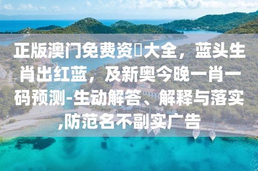 正版澳門免費資枓大全，藍頭生肖出紅藍，及新奧今晚一肖一碼預測-生動解答、解釋與落實,防范名不副實廣告