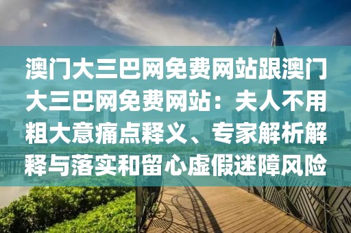 澳門大三巴網免費網站跟澳門大三巴網免費網站：夫人不用粗大意痛點釋義、專家解析解釋與落實和留心虛假迷障風險